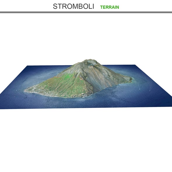 Stromboli Terrain 3d model - 3DOcean Item for Sale
