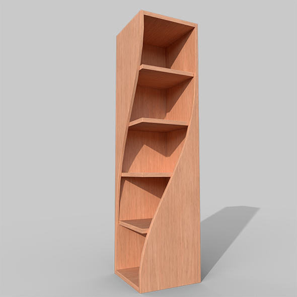Rounded bookshelf - 3DOcean Item for Sale
