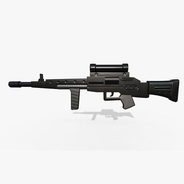 Stylized Saiga Gun Model - 3DOcean Item for Sale