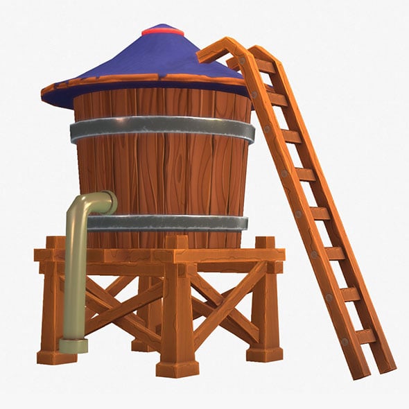 Stylized Water Tank - 3DOcean Item for Sale