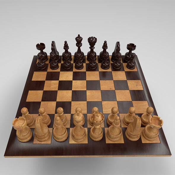 Chess Board Set - 3DOcean Item for Sale