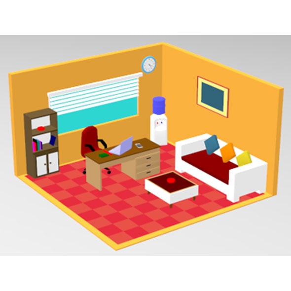 Office Room Interior Pack - 3DOcean Item for Sale
