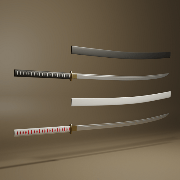 Katana Japanese Sword 3D model - 3DOcean Item for Sale