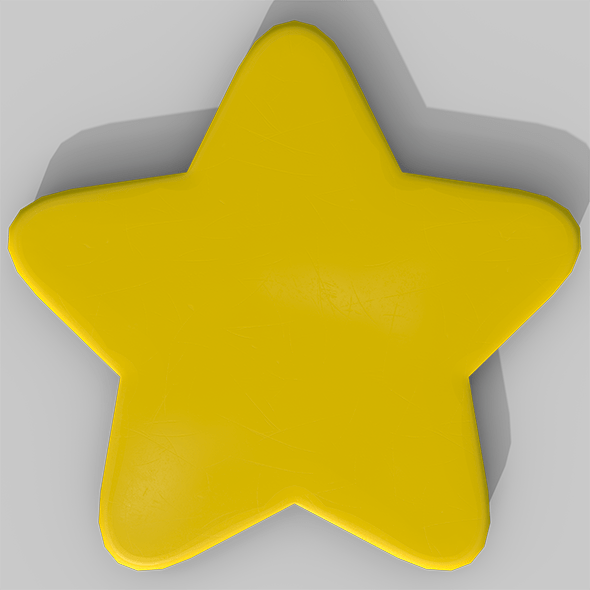 Simple star rounded corners - 3DOcean Item for Sale
