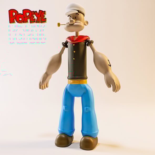 Popeye Cartoon - 3DOcean Item for Sale