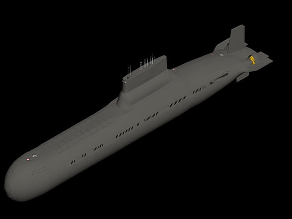 Submarine Typhoon - 3DOcean Item for Sale