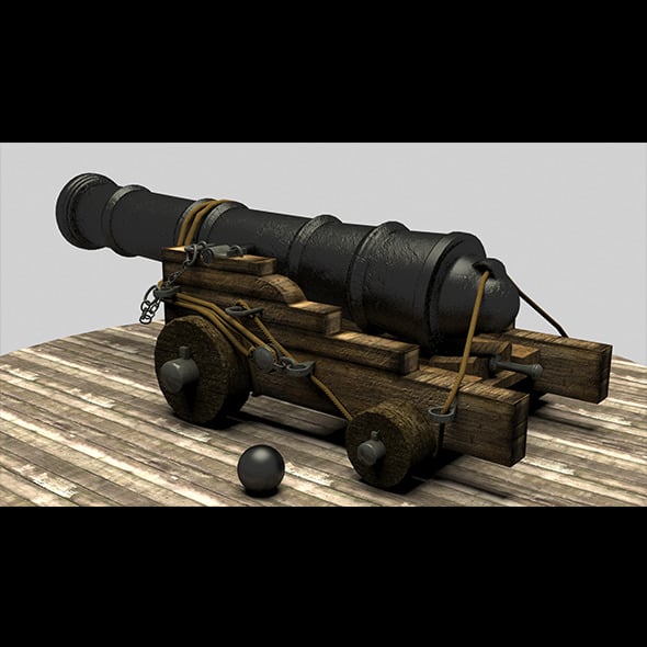 Pirate Cannon - 3DOcean Item for Sale