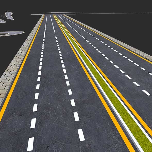 Street Road - 3DOcean Item for Sale