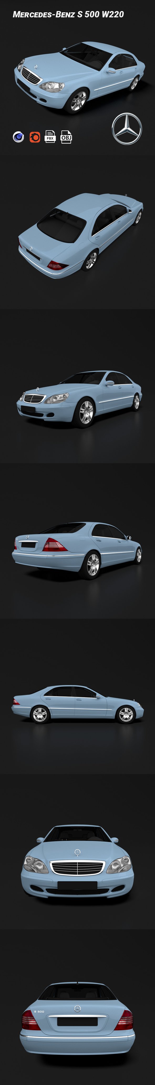 Mercedes-Benz S 500 Mercedes-Benz W220 - 3DOcean Item for Sale