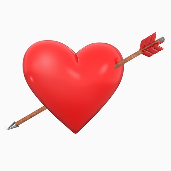 Heart With Arrow - 3DOcean Item for Sale