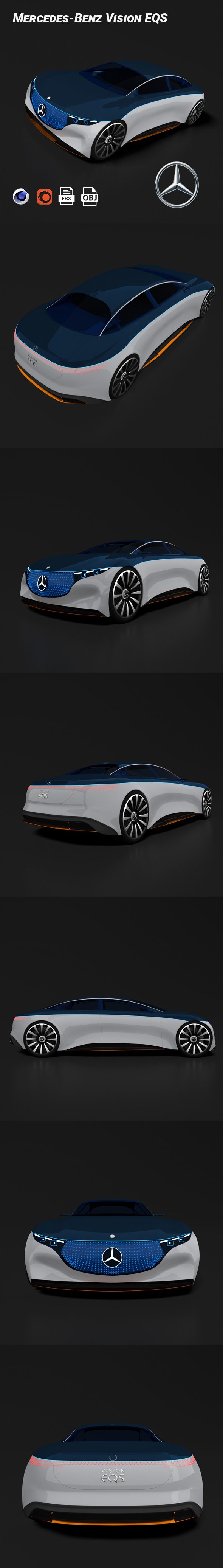 Mercedes-Benz Vision EQS - 3DOcean Item for Sale