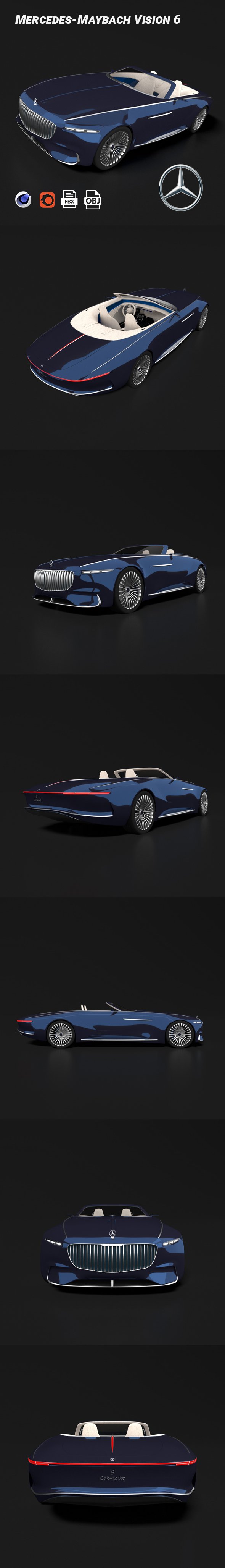 Mercedes-Maybach Vision 6 - 3DOcean Item for Sale