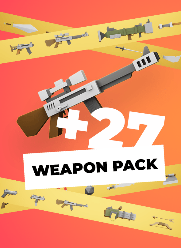 Low Poly Cartoon Weapons Asset Pack - 3DOcean Item for Sale