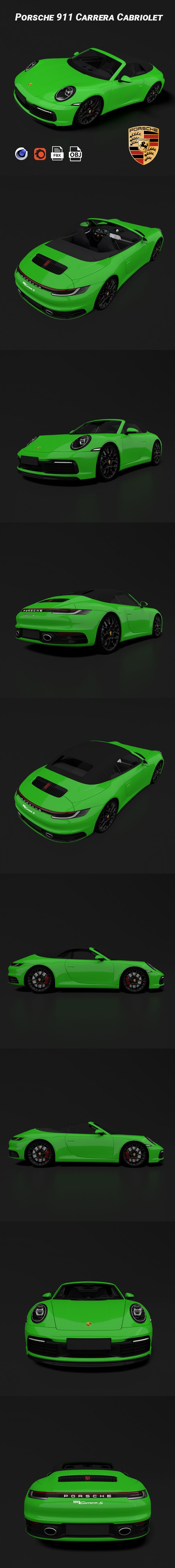 Porsche 911 Carrera Cabriolet - 3DOcean Item for Sale