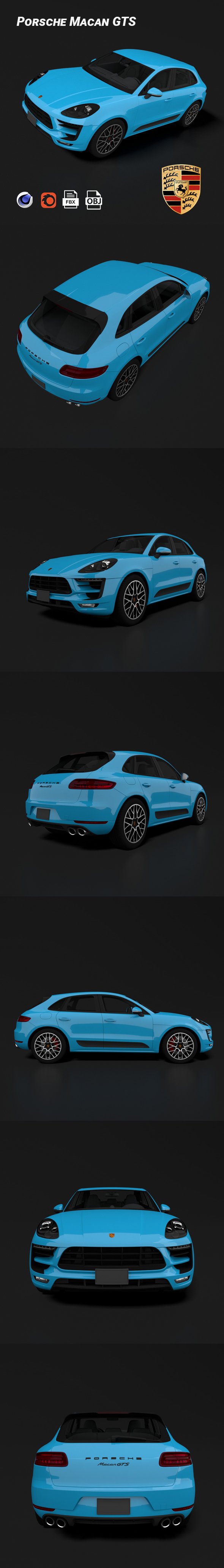 Porsche Macan GTS - 3DOcean Item for Sale
