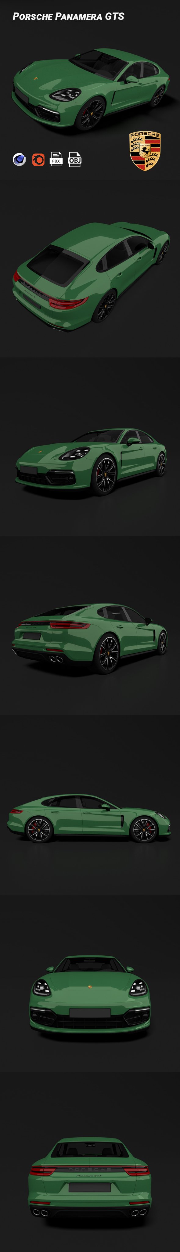 Porsche Panamera GTS - 3DOcean Item for Sale