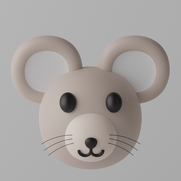 Cartoon Mouse Rat Head 3D model - 3DOcean Item for Sale