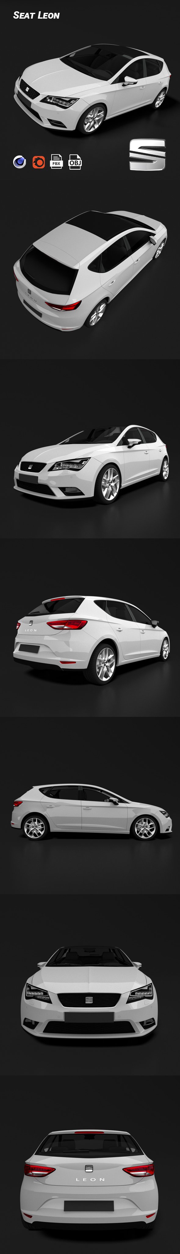 Seat Leon - 3DOcean Item for Sale