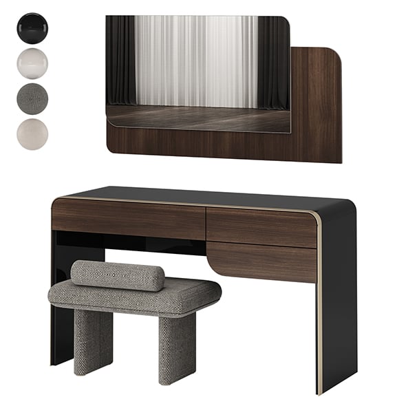 Turri SOUL Dressing Table with Zero Pouf - 3DOcean Item for Sale