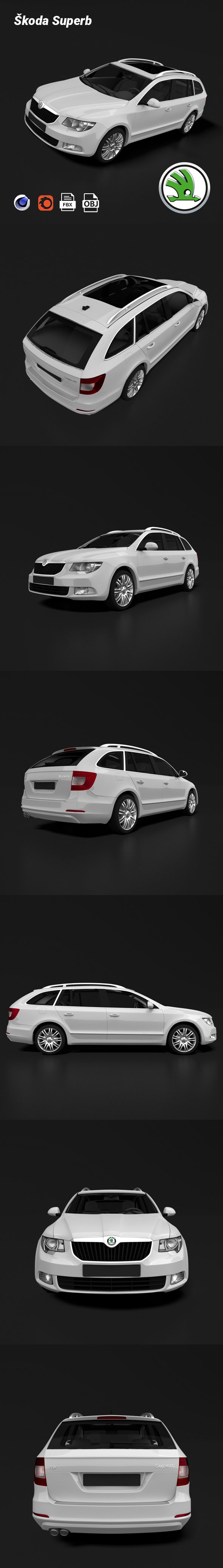 Skoda Superb - 3DOcean Item for Sale