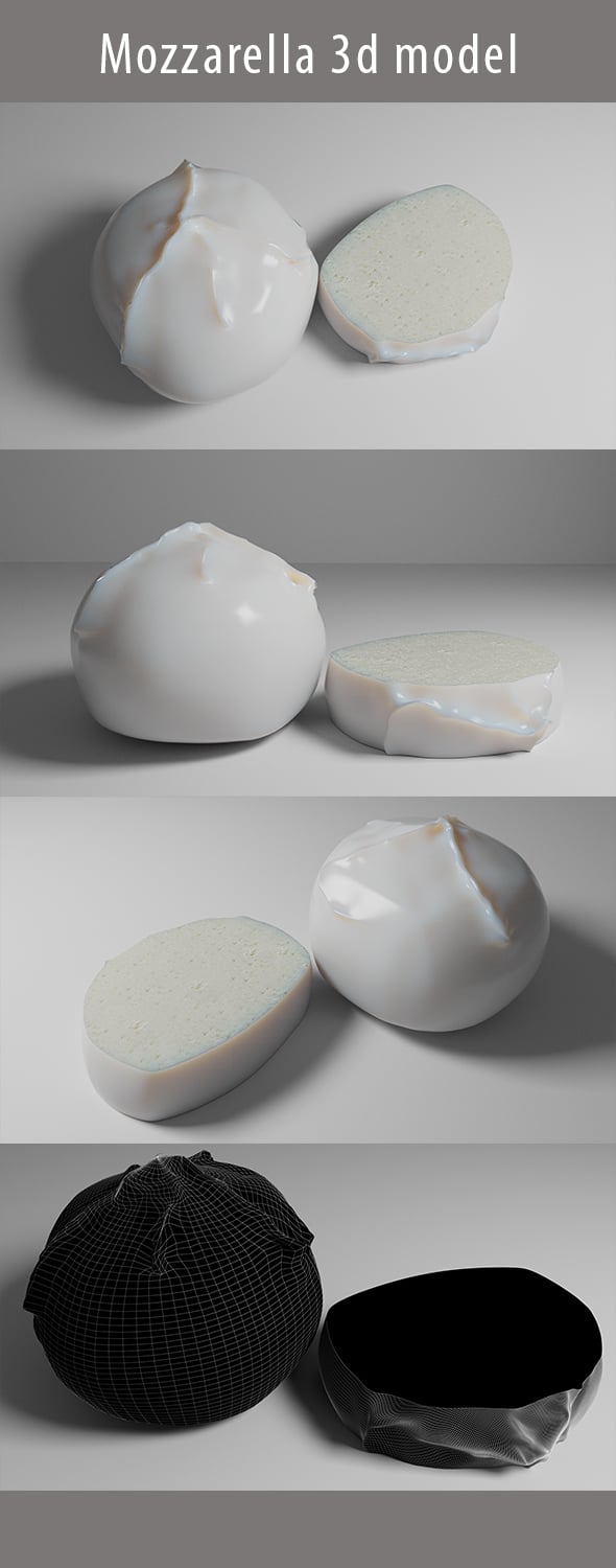 Mozzarella 3d Model - 3DOcean Item for Sale