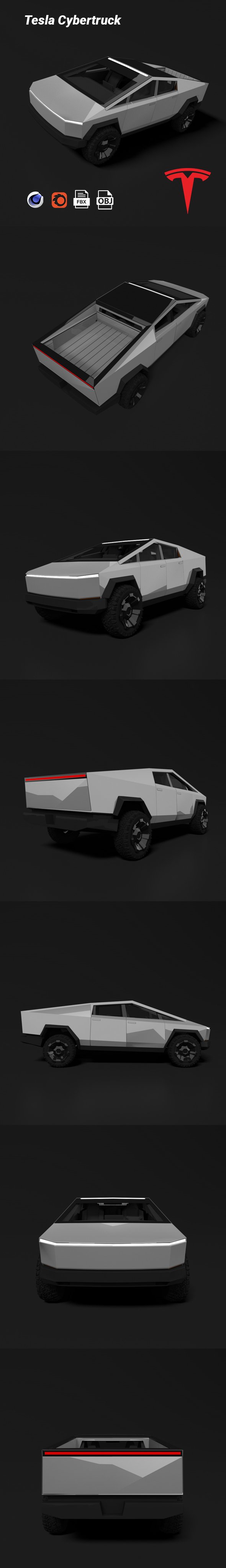 Tesla Cybertruck - 3DOcean Item for Sale