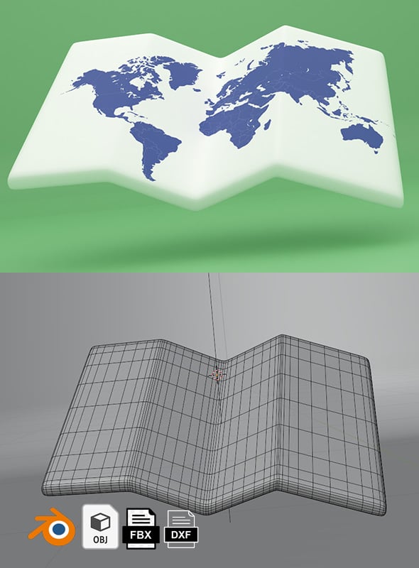 3D Travel Map - 3DOcean Item for Sale