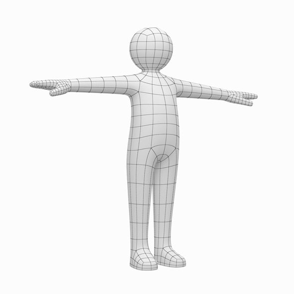 Child Stickman in T-Pose - 3DOcean Item for Sale