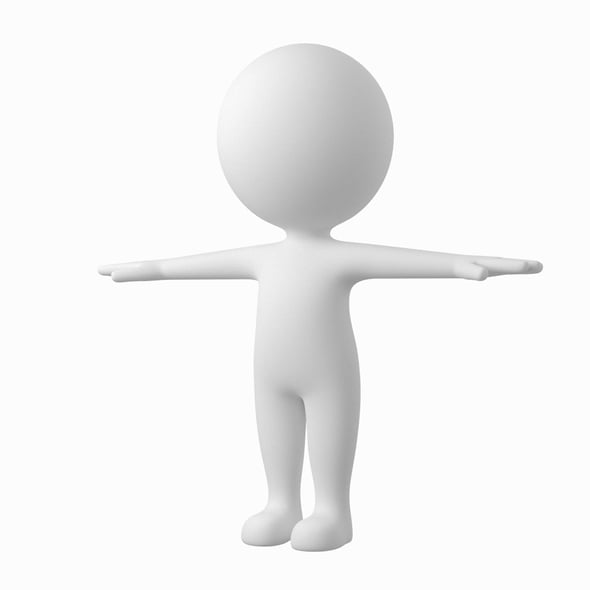 Cute Stylized Stickman in T-Pose - 3DOcean Item for Sale