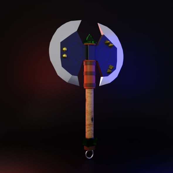 Fantasy axe 3d model - 3DOcean Item for Sale