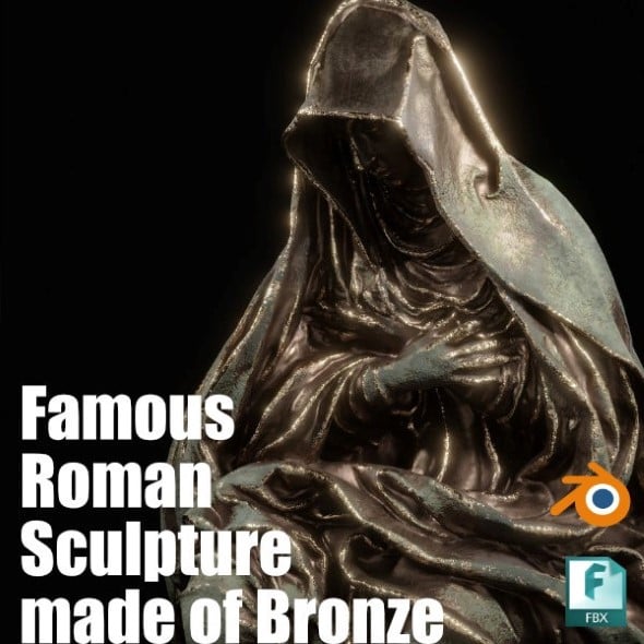 Famous Roman Sculpture Made Of Bronze 019 - 3DOcean Item for Sale