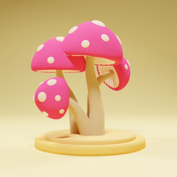 Mushrooms 3D - 3DOcean Item for Sale