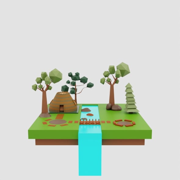 Low poly Landscape - 3DOcean Item for Sale