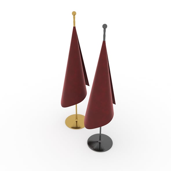 Flagpoles Low-poly - 3DOcean Item for Sale