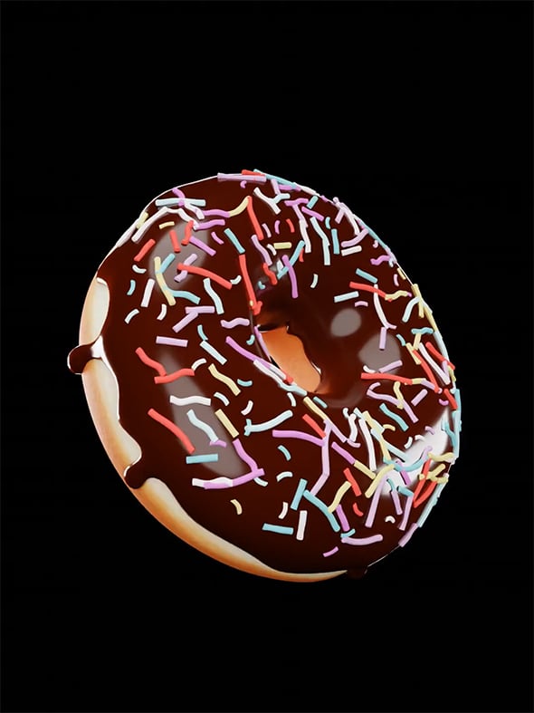 3d Chocolate Donut - 3DOcean Item for Sale
