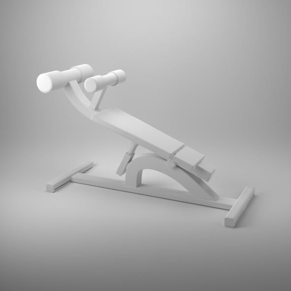 Decline Bench Press Machine - 3DOcean Item for Sale