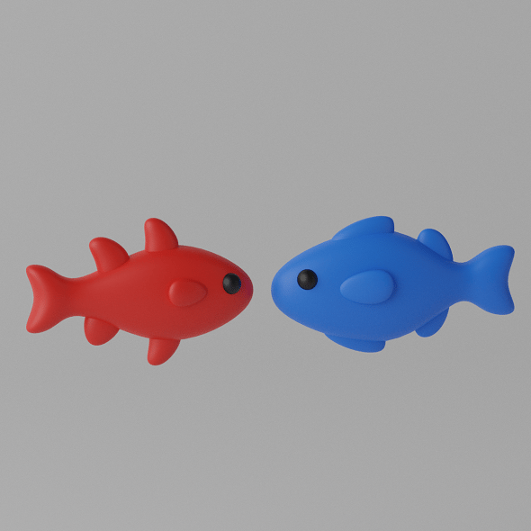 Cartoon Cute Fish 3D model - 3DOcean Item for Sale