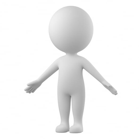 Cute Stylized Stickman in A-Pose - 3DOcean Item for Sale