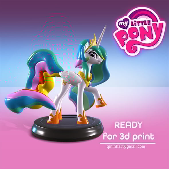 PRINCESS CELESTIA 3D PRINT MODEL - 3DOcean Item for Sale