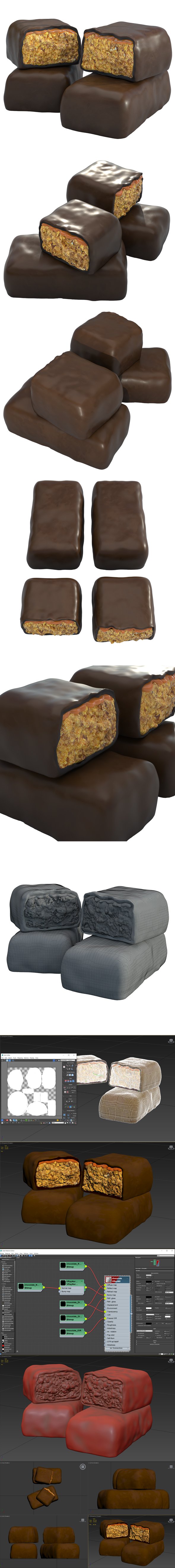 Chocolate bars - 3DOcean Item for Sale