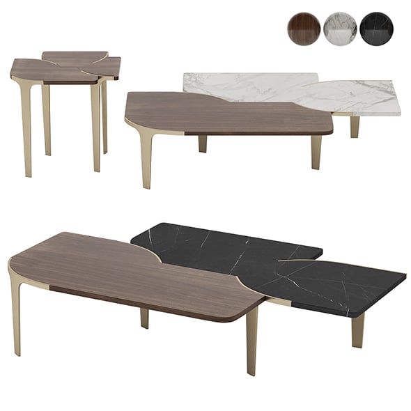 Turri SOUL Coffee Tables - 3DOcean Item for Sale