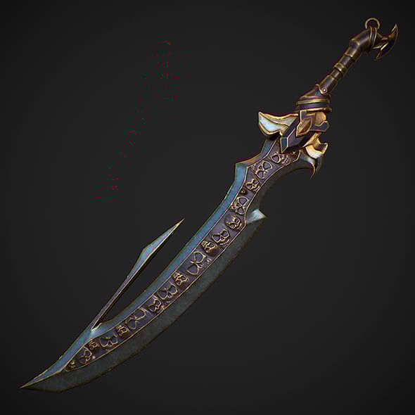 Fantasy Sword 4 3D Model - 3DOcean Item for Sale