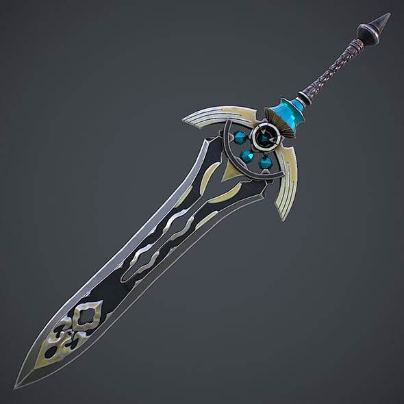 Fantasy Sword 7 3D Model - 3DOcean Item for Sale