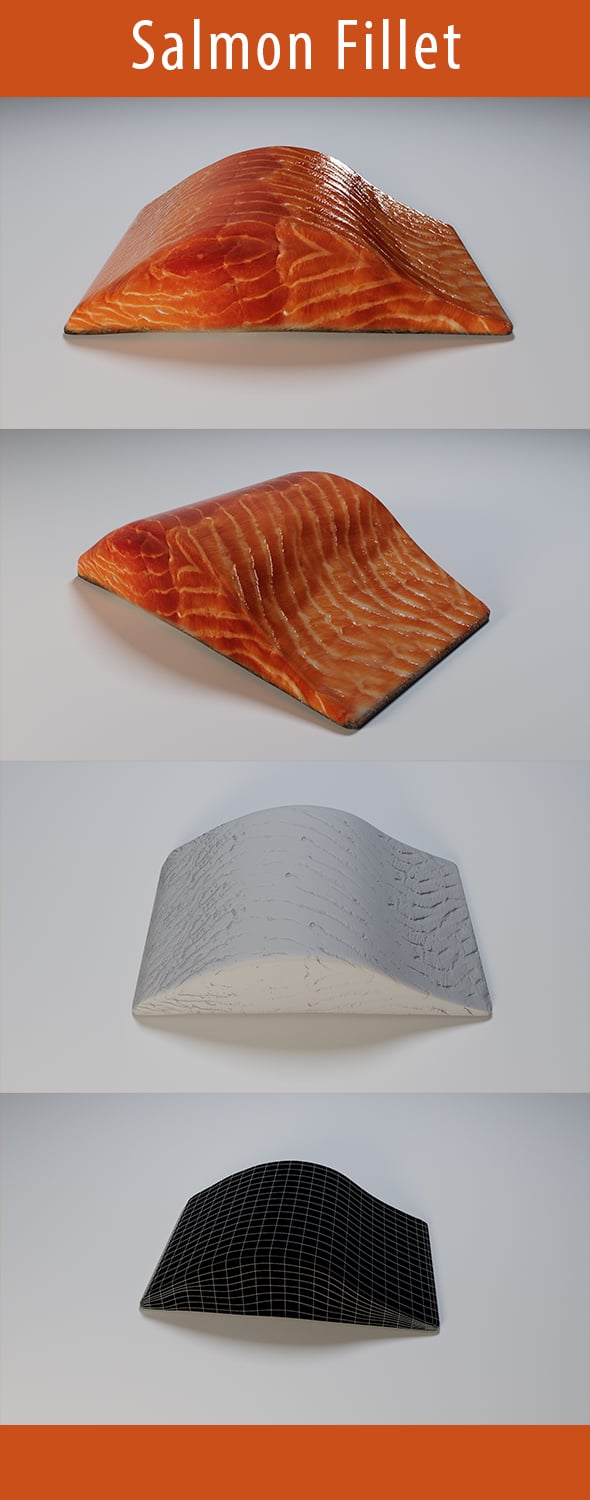 Salmon Fillet 3d Model - 3DOcean Item for Sale