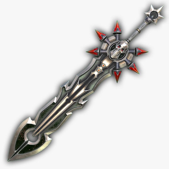 Fantasy Sword 9 3D Model - 3DOcean Item for Sale