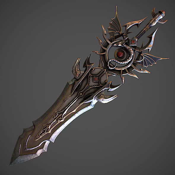 Fantasy Sword 11 3D Model - 3DOcean Item for Sale
