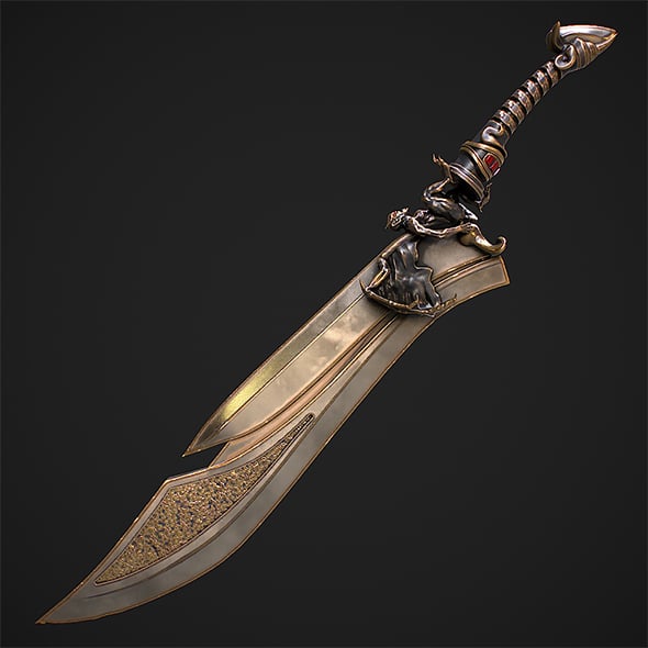 Fantasy Sword 13 3D Model - 3DOcean Item for Sale