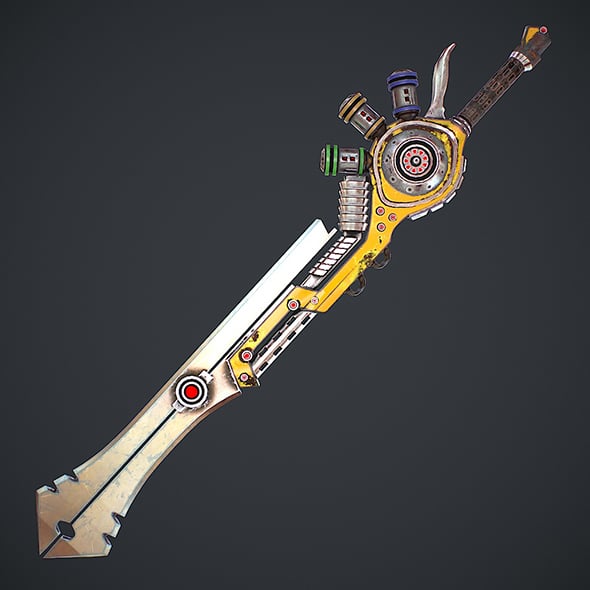 Fantasy Sword 14 3D Model - 3DOcean Item for Sale