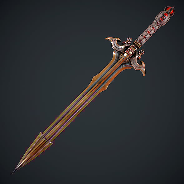 Fantasy Sword 16 3D Model - 3DOcean Item for Sale