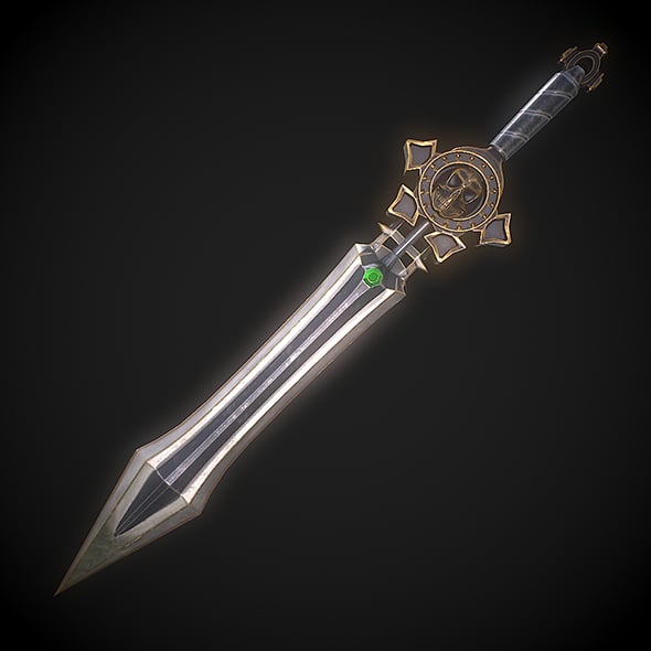 Fantasy Sword 17 3D Model - 3DOcean Item for Sale